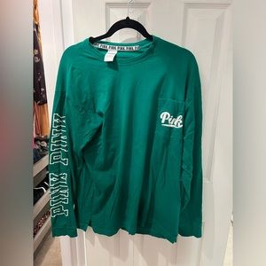 VS PINK - green long sleeve